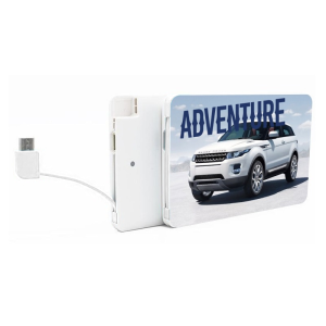 Mini vrecková powerbanka so zabudovaným USB micro káblom - Reklamnepredmety