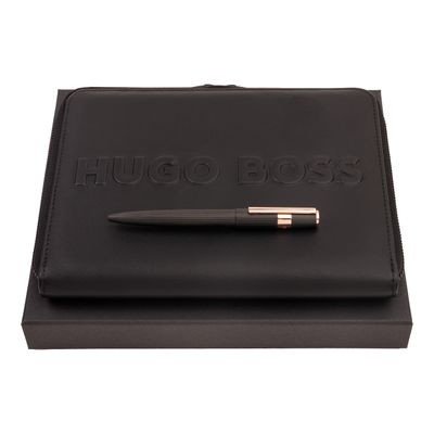 Set HUGO BOSS (guľôčkové pero Gear Pinstripe & konferenčný obal A5 Label)