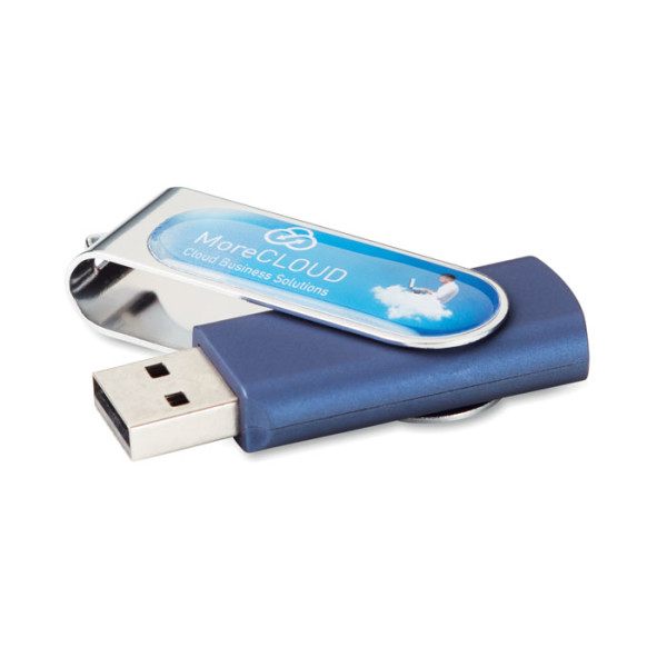 USB flash disk s plnofarebným logom s doming efektom v cene