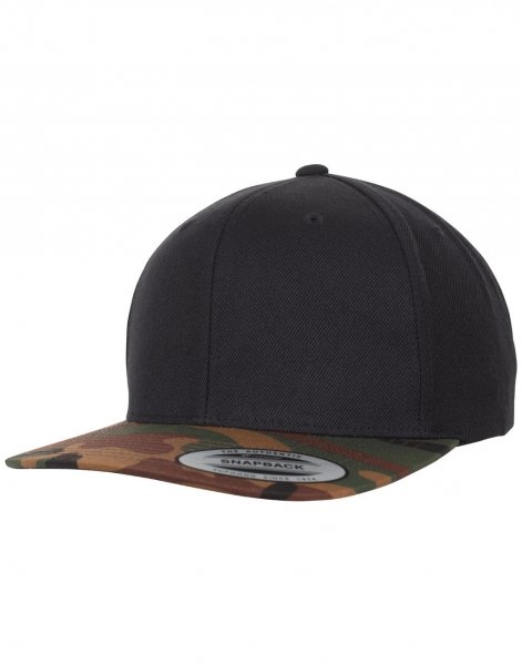 Klasická 2-tónová šiltovka Camo so snapback zapínaním