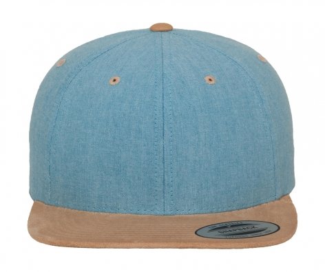 Šiltovka Chambray-Suede so snapback zapínaním