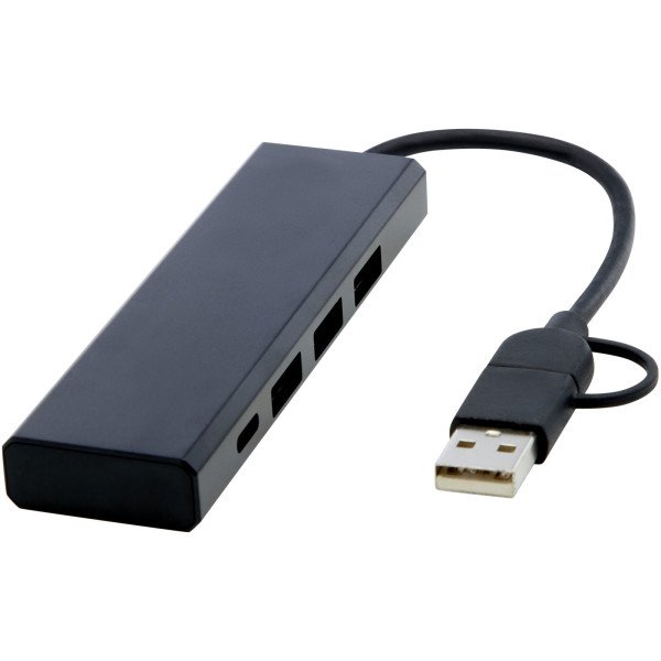 Rozbočovač Rise USB 2.0 z RCS recyklovaného hliníka