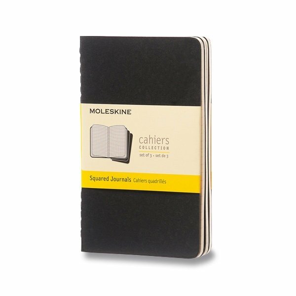 Zošity Moleskine Cahier S, štvorčekový, 3 ks