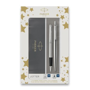 Parker Jotter Stainless Steel CT sada guľôčkové pero a plniace pero - Reklamnepredmety