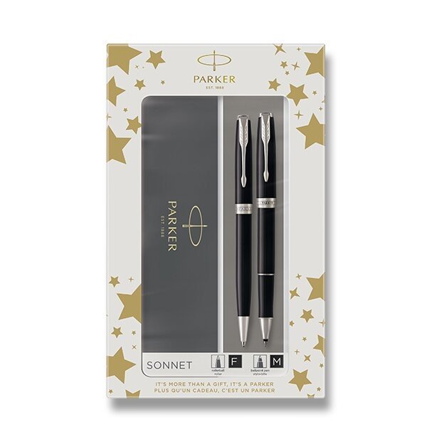 Parker Sonnet Black CT sada roller a guľôčkové pero