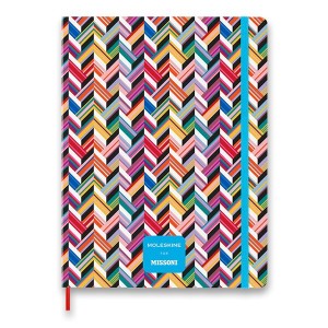 Zápisník Moleskine Missoni Zigzag - tvrdé dosky XL, linajkový - Reklamnepredmety