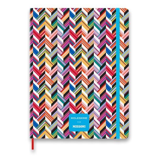 Zápisník Moleskine Missoni Zigzag - tvrdé dosky XL, linajkový