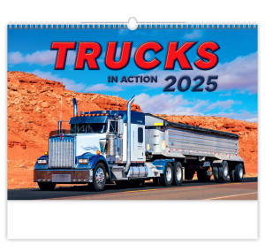 Nástenný kalendár Trucks in Action - Reklamnepredmety