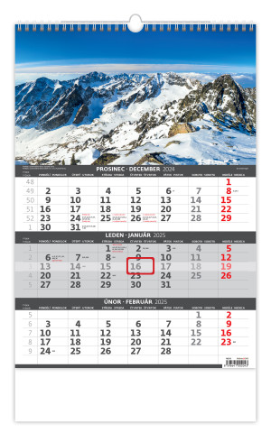 3-mesačný kalendár Hory - Reklamnepredmety