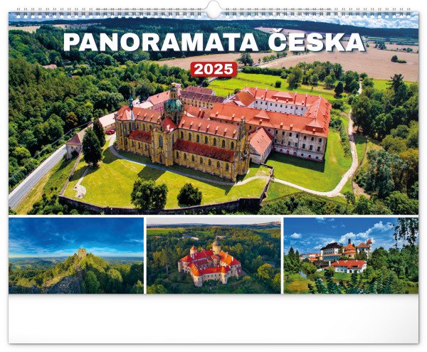 Nástenný kalendár Panorámy Česka 2025, 48 × 33 cm