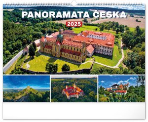 Nástenný kalendár Panorámy Česka 2025, 48 × 33 cm - Reklamnepredmety