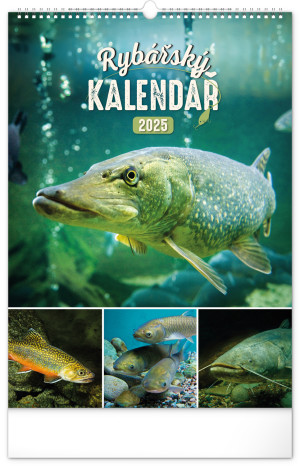 Nástenný kalendár Rybársky 2025, 33 × 46 cm - Reklamnepredmety