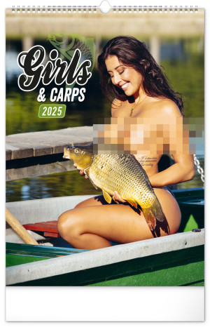Nástenný kalendár Girls and Carps 2025, 33 × 46 cm - Reklamnepredmety