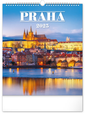 Nástenný kalendár Praha 2025, 30 × 34 cm - Reklamnepredmety
