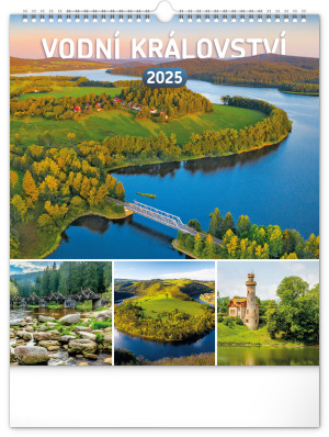 Nástenný kalendár Vodné kráľovstvo CZ 2025, 30 × 34 cm - Reklamnepredmety