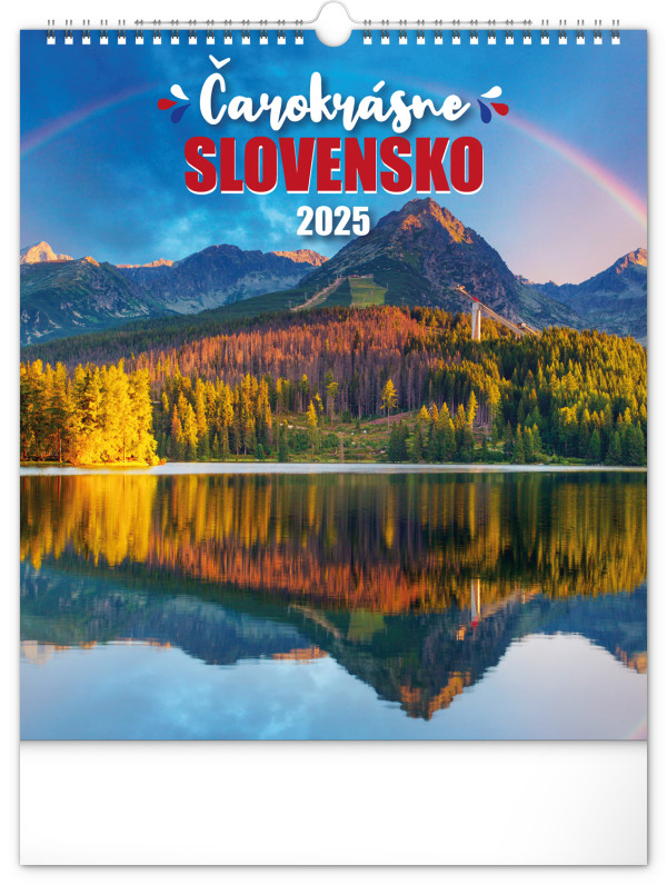 Nástenný kalendár Čarokrásne Slovensko 2025, 30 × 34 cm