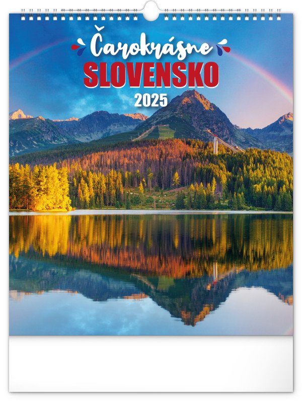 Nástenný kalendár Čarokrásne Slovensko 2025, 30 × 34 cm