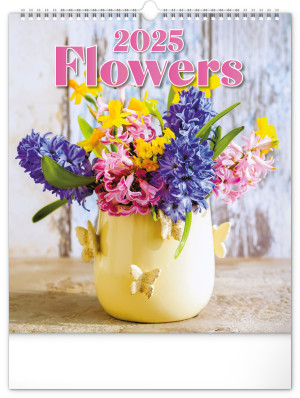 Nástenný kalendár Kvety 2025, 30 × 34 cm - Reklamnepredmety