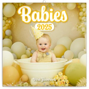 Poznámkový kalendár Babies – Věra Zlevorová 2025, 30 × 30 cm - Reklamnepredmety