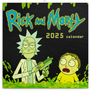 Poznámkový kalendár Rick a Morty 2025, 30 × 30 cm - Reklamnepredmety