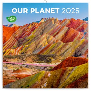 Poznámkový kalendár Naša planéta 2025, 30 × 30 cm - Reklamnepredmety