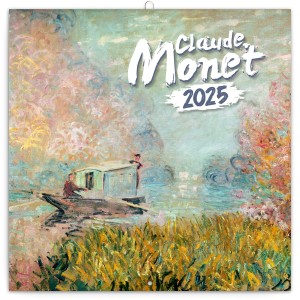 Poznámkový kalendár Claude Monet 2025, 30 × 30 cm - Reklamnepredmety