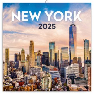 Poznámkový kalendár New York 2025, 30 × 30 cm - Reklamnepredmety