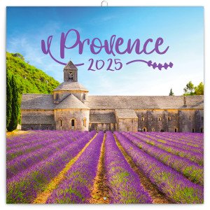 Poznámkový kalendár Provence 2025, voňavý, 30 × 30 cm - Reklamnepredmety