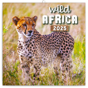 Poznámkový kalendár Divoká Afrika 2025, 30 × 30 cm - Reklamnepredmety