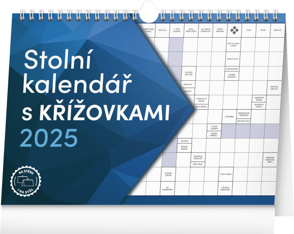 Stolový kalendár s krížovkami s háčikom 2025, CZ