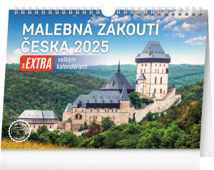 Stolový kalendár Malebné zákutia Česka 2025 s extra veľkým kalendáriom, CZ