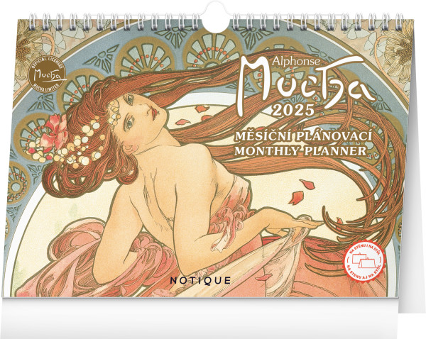 Stolový kalendár Alfons Mucha 2025