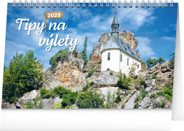 Stolový kalendár Tipy na výlety 2025, CZ