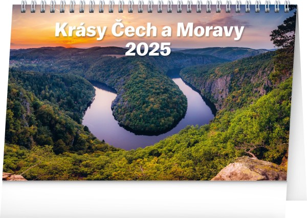 Stolový kalendár Krásy Čech a Moravy 2025, CZ