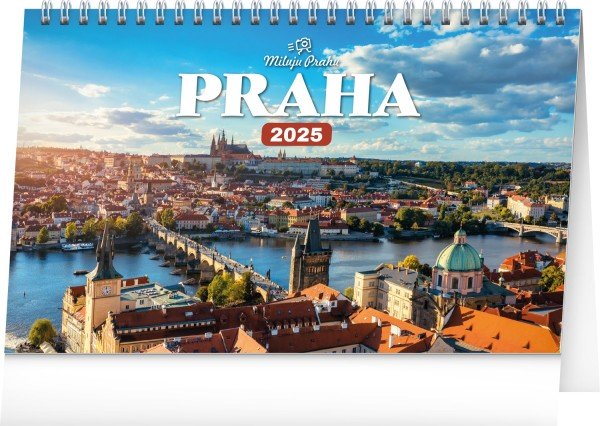 Stolový kalendár Praha – Milujem Prahu 2025, CZ