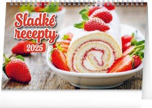 Stolový kalendár Sladké recepty 2025, CZ - Reklamnepredmety