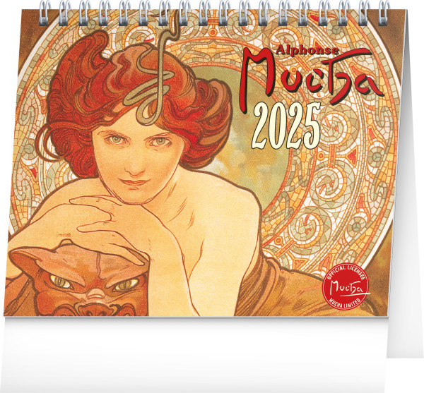 Stolový kalendár Alfons Mucha 2025, CZ