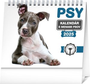 Stolový kalendár Psy – s menami psov 2025 - Reklamnepredmety