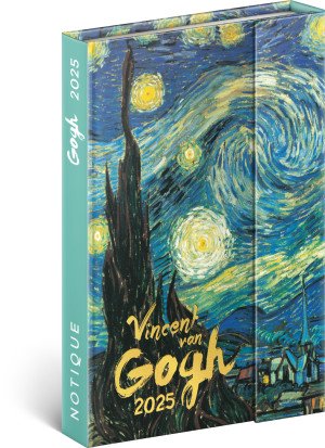 Týždenný magnetický diár Vincent van Gogh 2025 - Reklamnepredmety