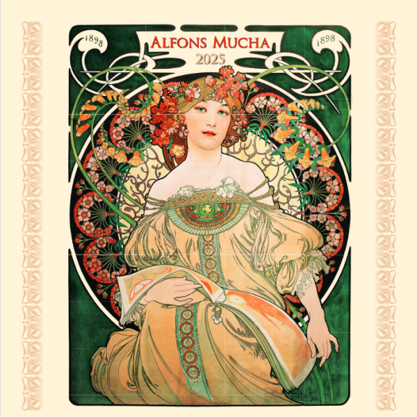 Nástenný kalendár Alfons Mucha štvorec 2025