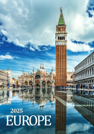 Nástenný kalendár Europe 2025 - Reklamnepredmety