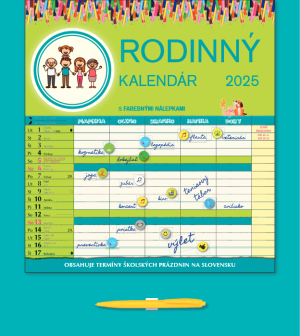 Nástenný kalendár Rodinný kalendár 2025 - Reklamnepredmety
