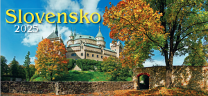 Stolový kalendár Slovensko riadkové 2025 - Reklamnepredmety