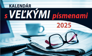 Stolový kalendár s veľkými písmenami 2025 - Reklamnepredmety