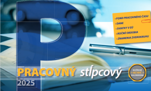 Stolový kalendár Pracovný kalendár stĺpcový 2025 - Reklamnepredmety