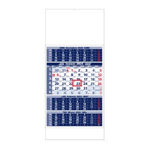 Plánovací kalendár ŠTANDARD 4M modrý 2025 - Reklamnepredmety