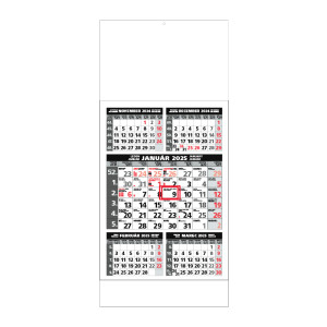 Plánovací kalendár ŠTANDARD 5M sivý 2025 - Reklamnepredmety