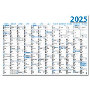 Plánovací jednolistový kalendár 2025 - Reklamnepredmety