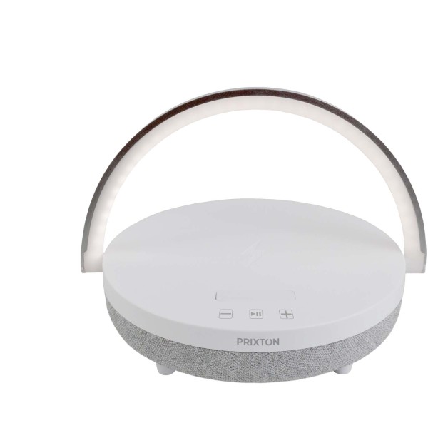 Prixton 10W Bluetooth® reproduktor 4v1 s LED svetlom a základňou pre bezdrôtové nabíjanie