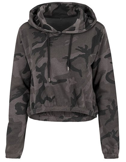 BY065 Ladies Camo Cropped Hoody